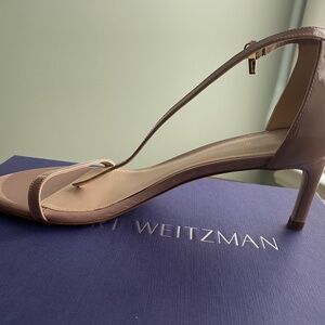 Stuart Weitzman 45NUDIST Heeled Sandal, Size 8.5 NIB